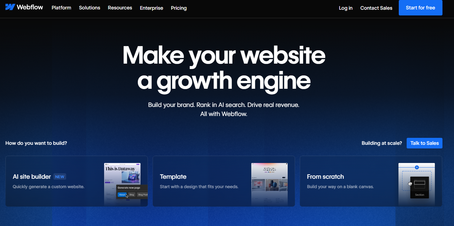 Webflow product reference